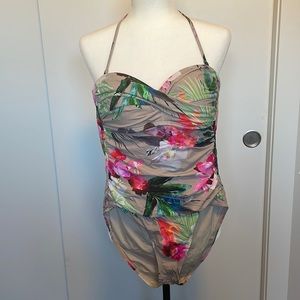 La Blanca tropical one piece bathing suit